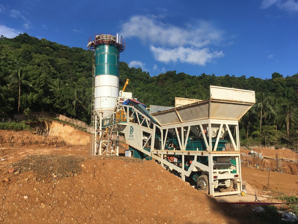 HZS60Y Concrete batching plant in Philippines